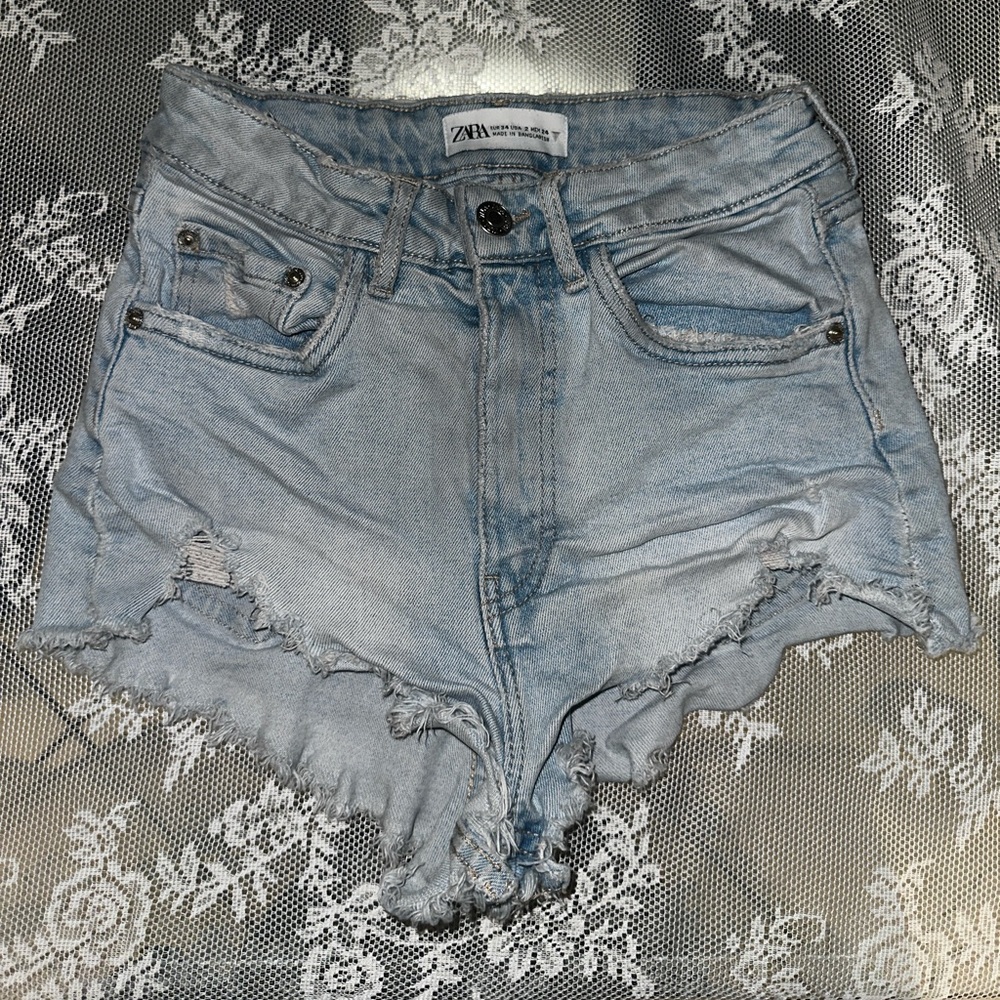 Blue denim Zara shorts